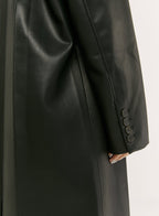 Relaxed Faux Leather Coat