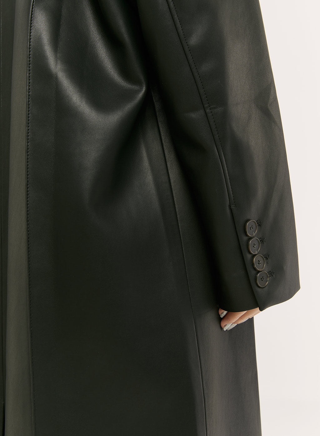 Relaxed Faux Leather Coat