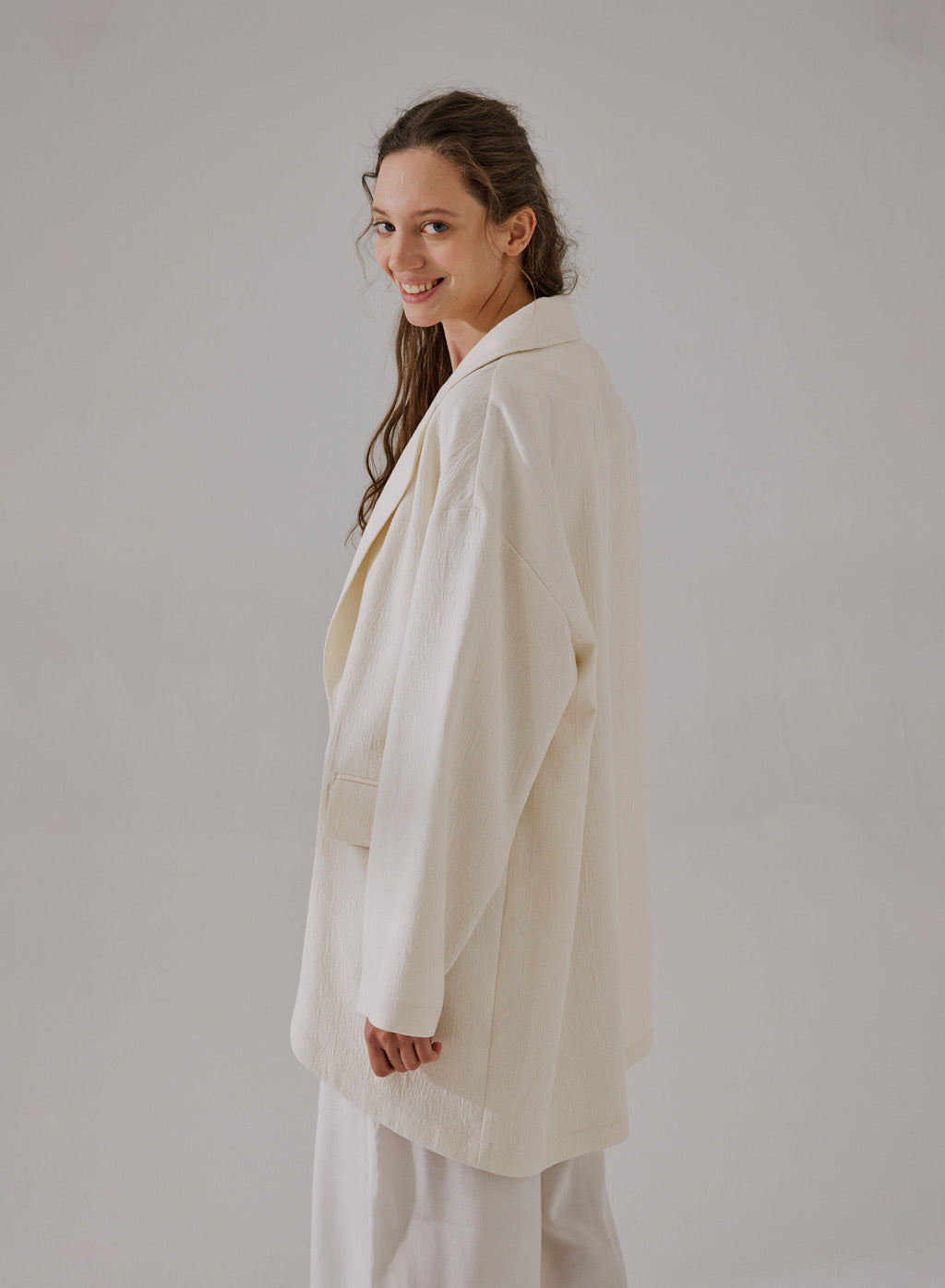 Relaxed One-Button Blazer