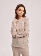 Relaxed Rib Knit Sweater