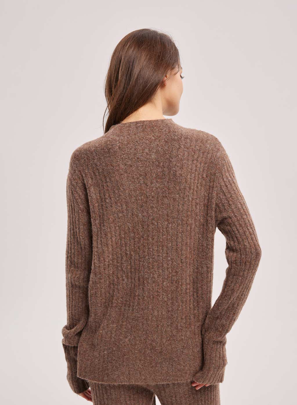 Relaxed Rib Knit Sweater