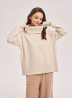 Ribbed Funnel Neck Sweater