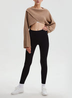 Ribbed Wrap Wool Sweater