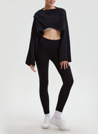 Ribbed Wrap Wool Sweater