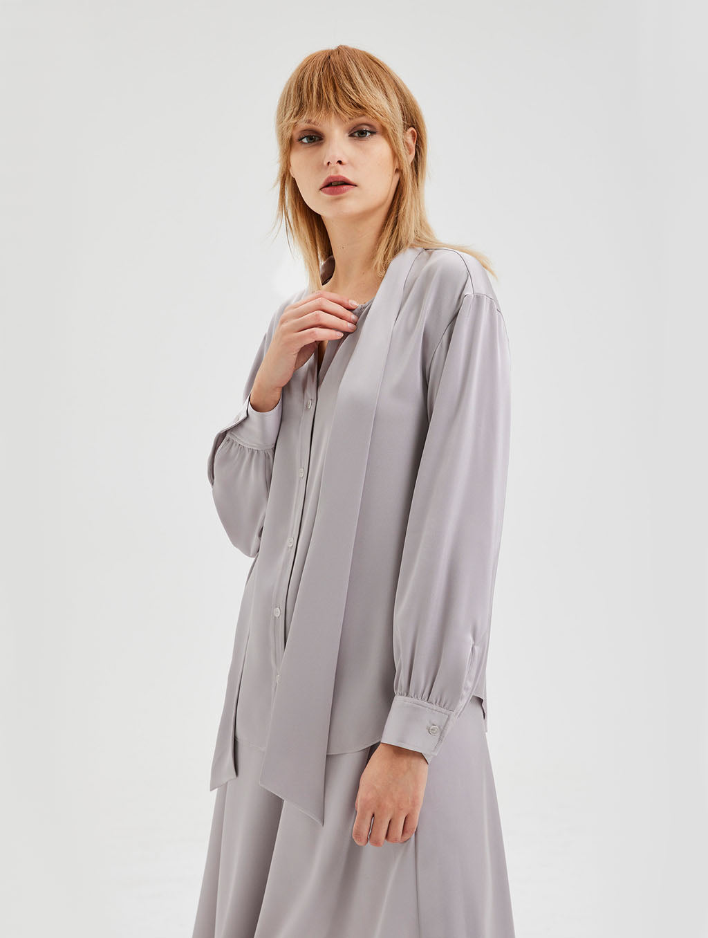 Scarf Neck Blouse