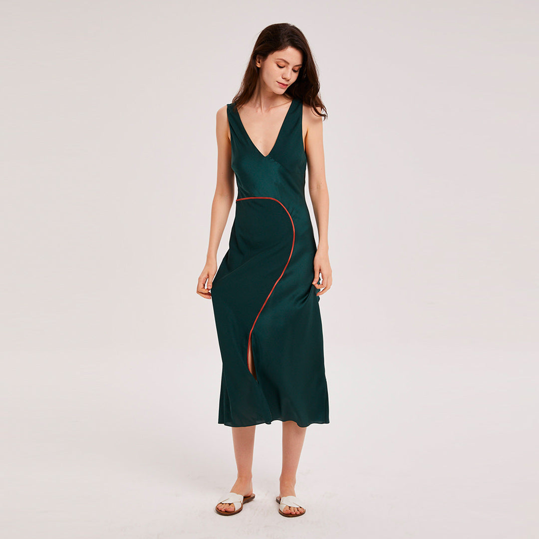 NAP Scoop Neck Artistic Silk Dress