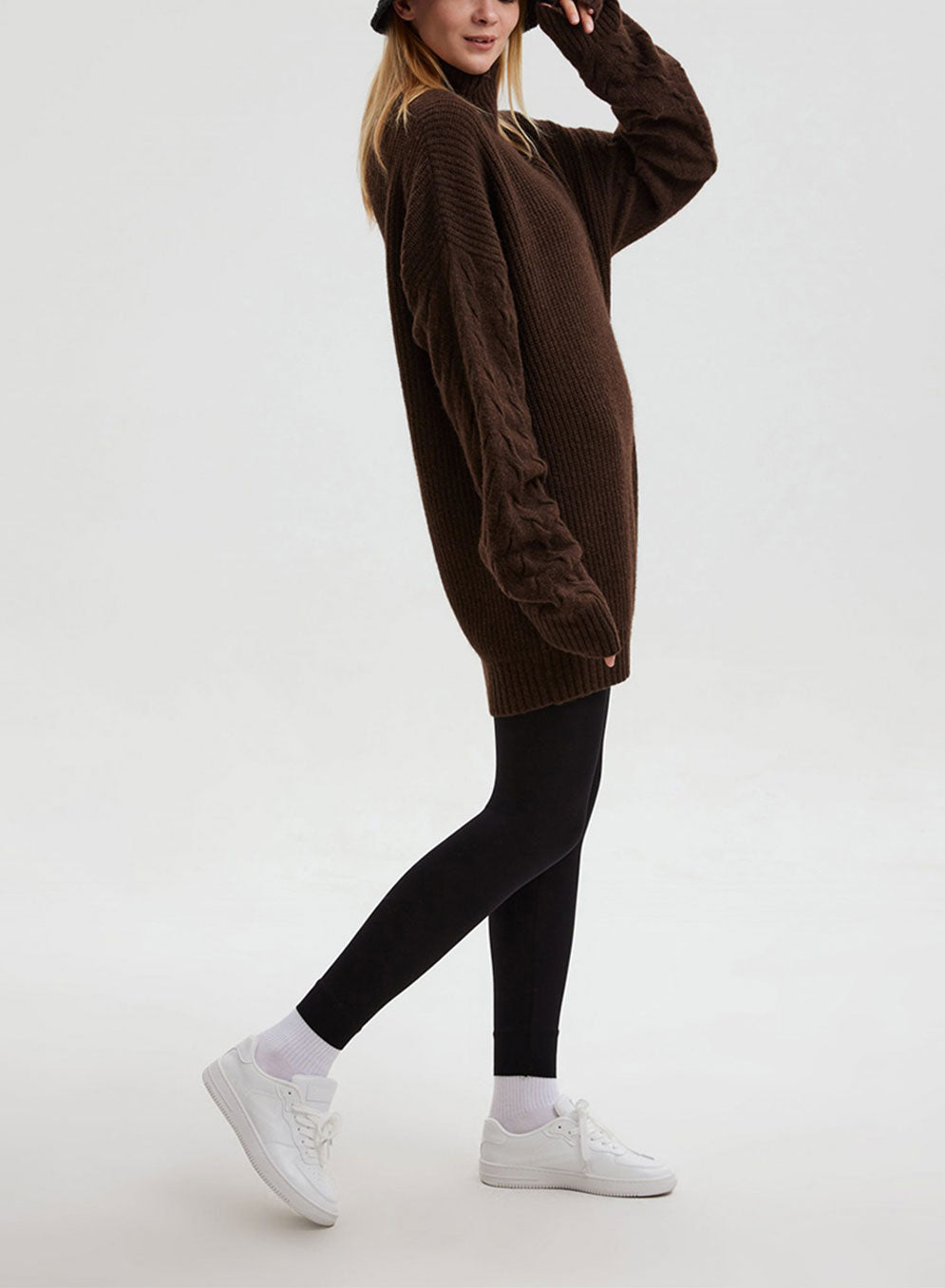 Slouchy High Collar Pure Yak Wool Sweater