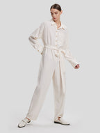 Straight Belted Jumpsuit