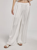 Elastic Waist Wide Leg Pants