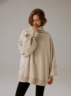 Boxy Turtleneck Sweatshirt