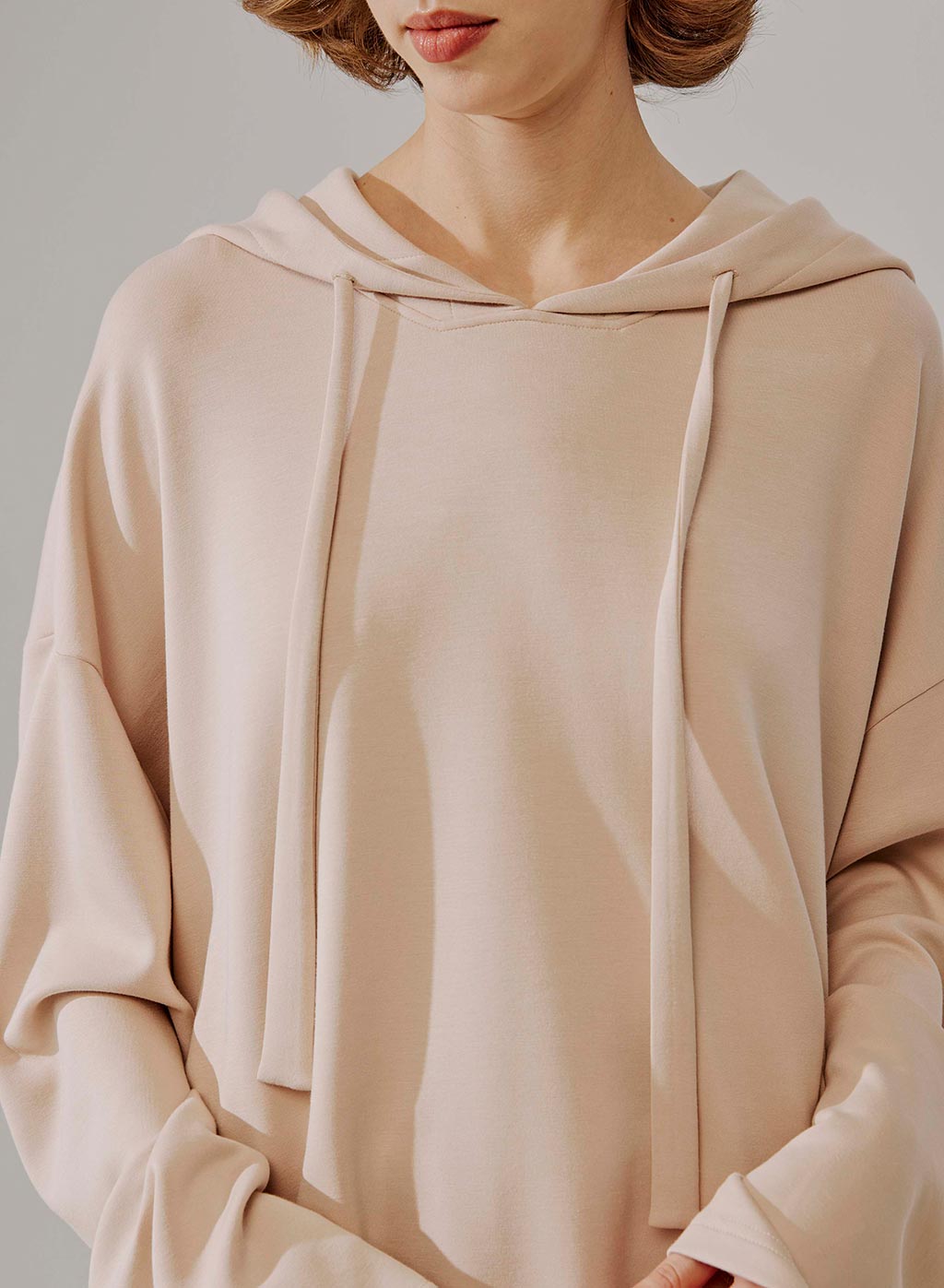 Silky Wide Sleeve Hoodie