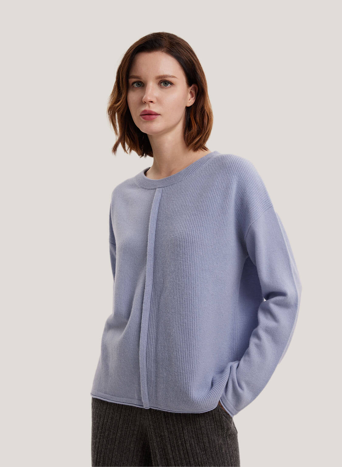 Visible Seam Wool Sweater