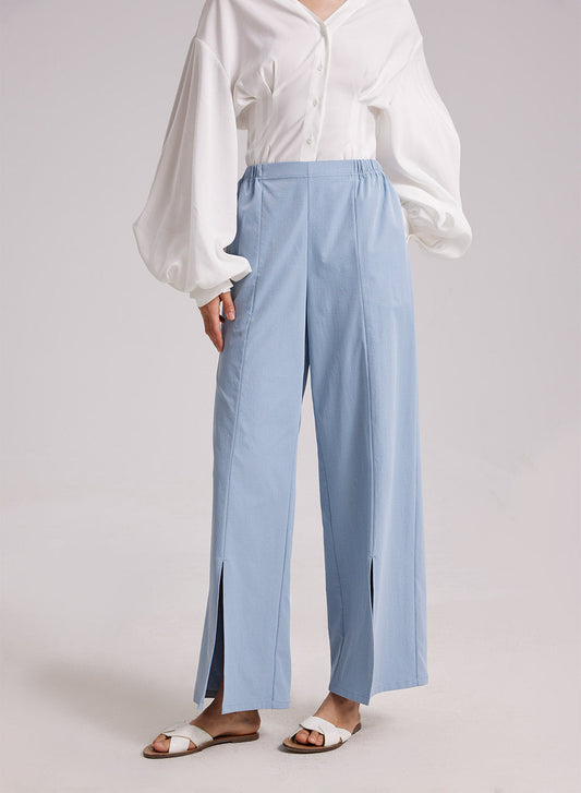 Wide Leg Split Pants