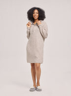 Zip High Neck Ribbed Dress