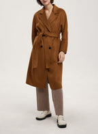 Esther Belted Pure Cashmere Coat - Brunette, L image