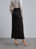 Fitted Silk Maxi Skirt image 1