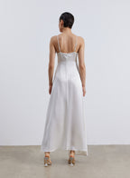 Pleated Front Satin Slip Dress image 1