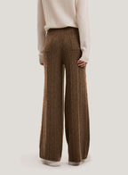 Pure Yak Wool Wide-Leg Trousers image 1