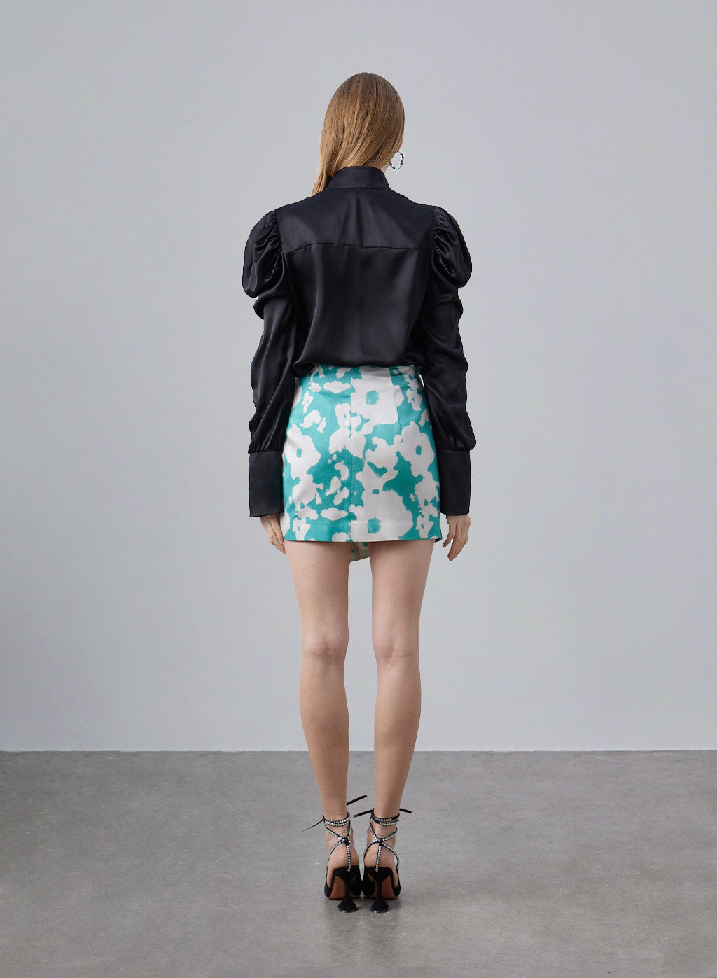 Ready to Bloom Floral Silk Mini Skirt