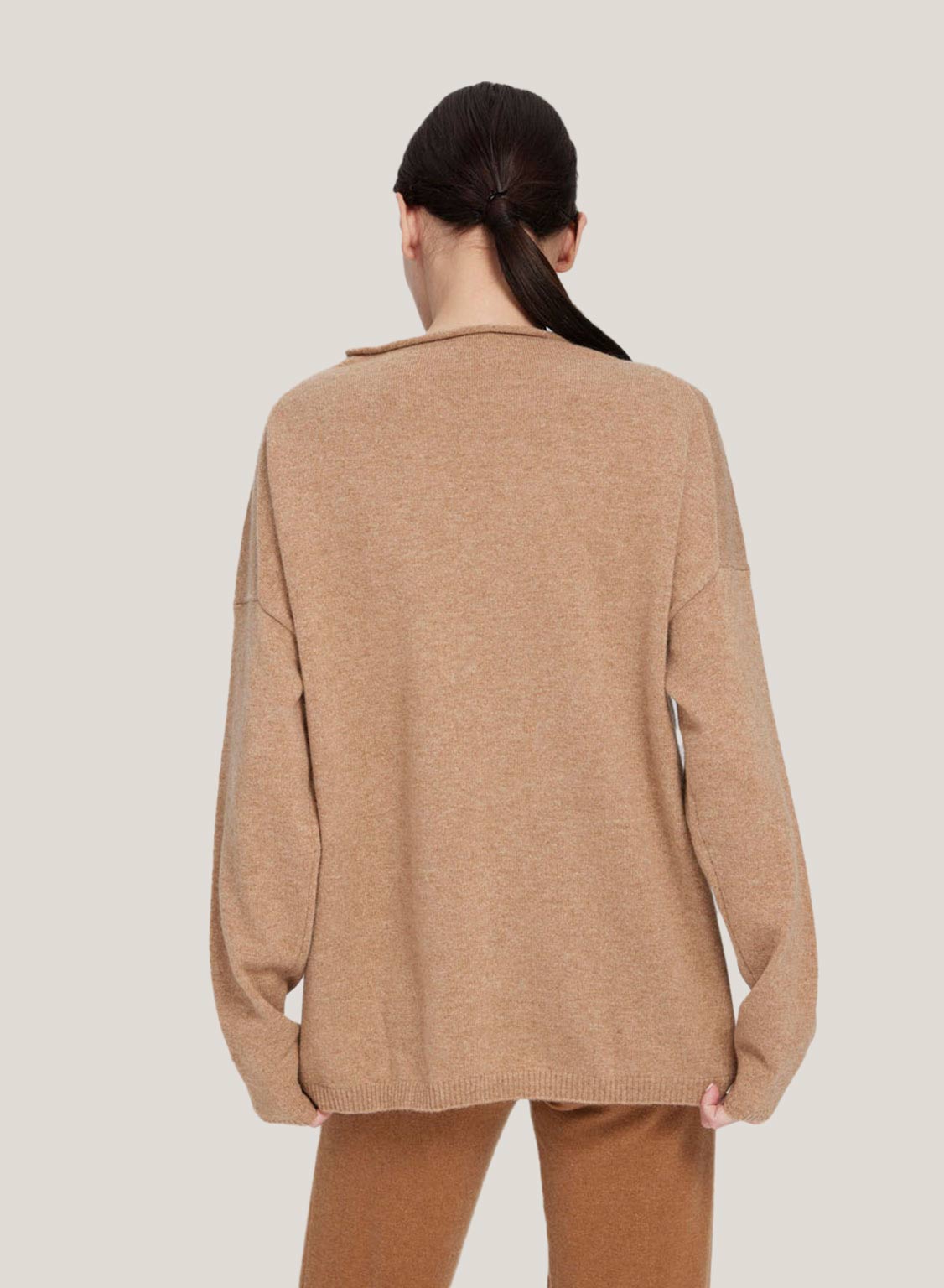 Oversize Funnel Pure Cashmere Sweater image 1