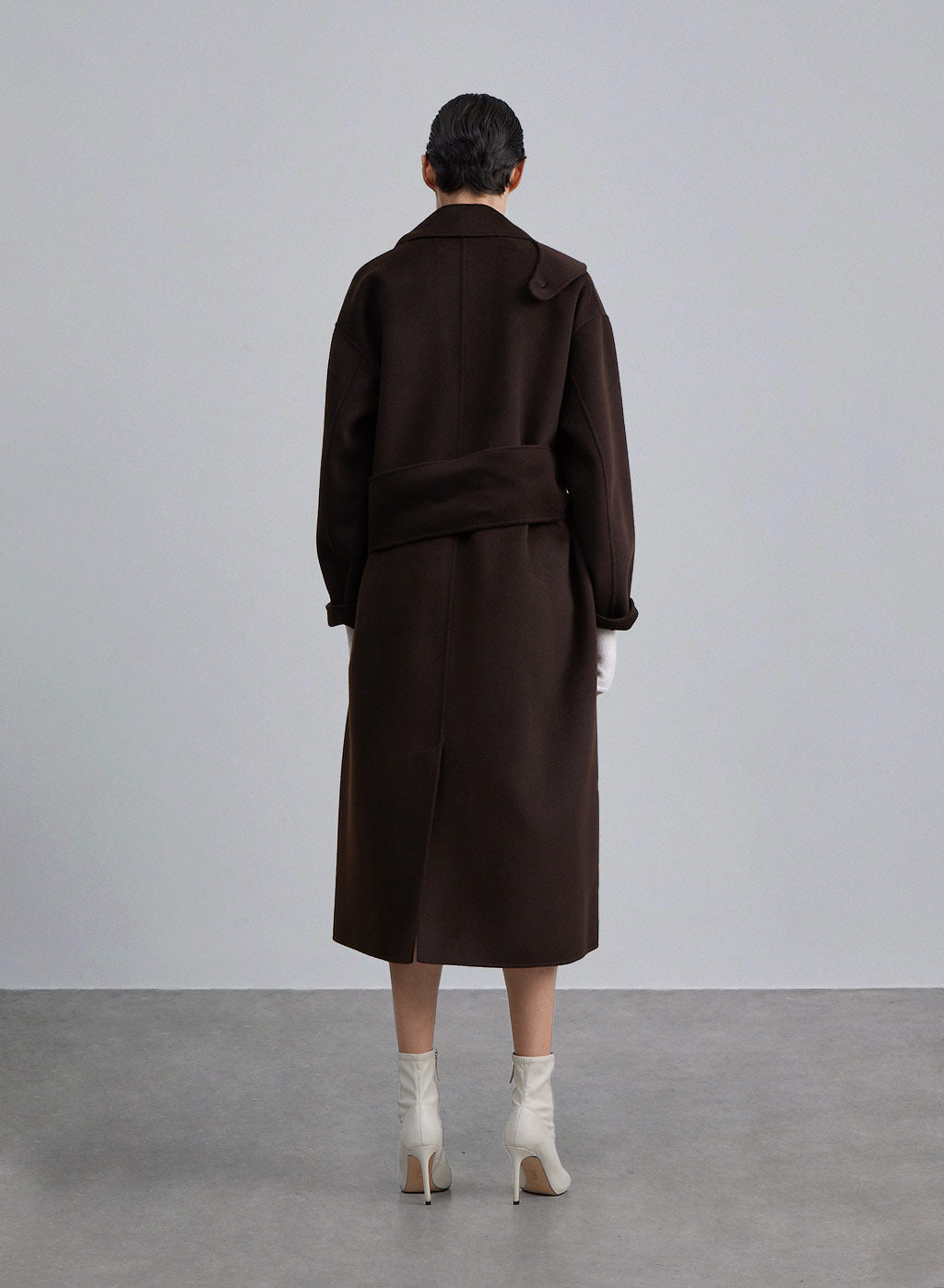 A-line Hem Belted Wool Coat image 1