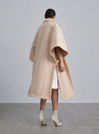 Creamy Zip Front Batwing Coat image 1