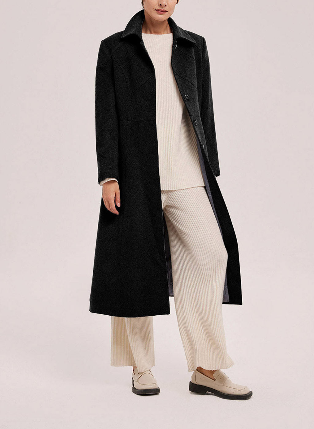 Dionne Cashmere-Wool Coat - Black, M image