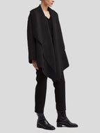 Draped Short Wool Coat image 1