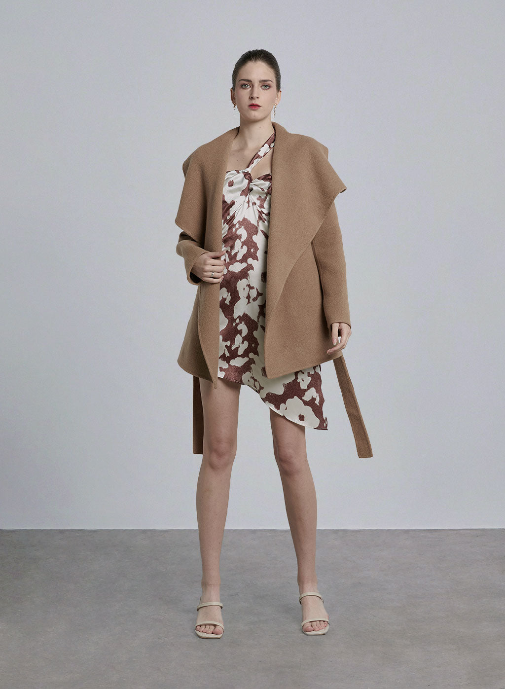Short Large Lapel Wool Coat - Del Rio, S image