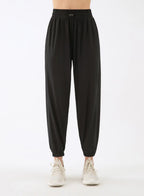 Breathable High-Rise Tapered Joggers - Black, M image