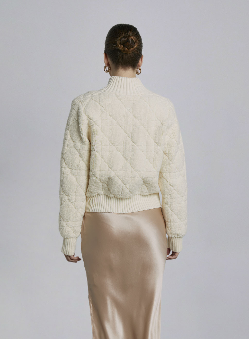 Seam Detail Zipped Wool Cardigan image 1