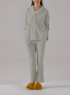 Casual Stretch Cotton Pants - Grey, M image