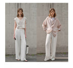 High-end linen slacks