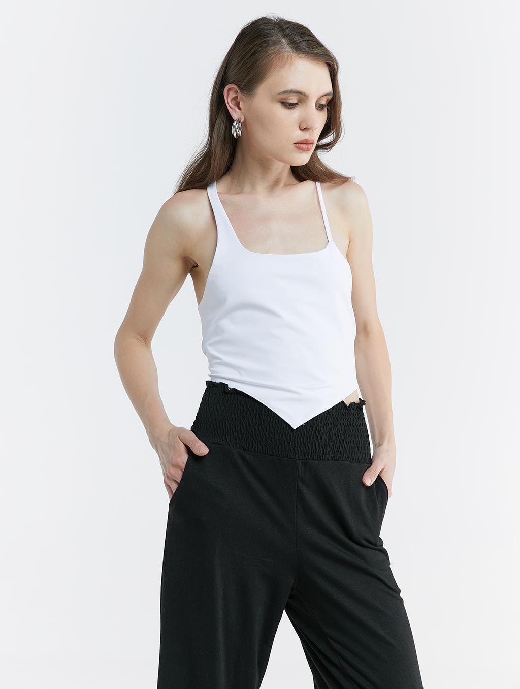 Asymmetric Back Lace Up Camisole image 1