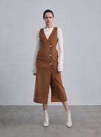 Buttoned Front Wool Vest Dress image 0