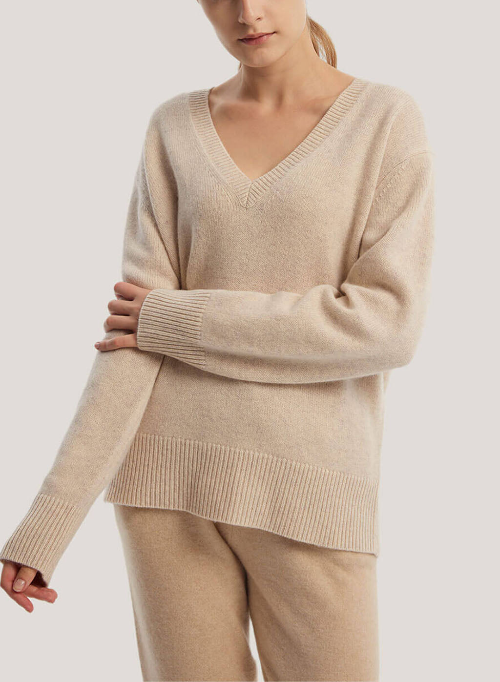 Wool And Yak-Blend Sweater - Ivory, M image