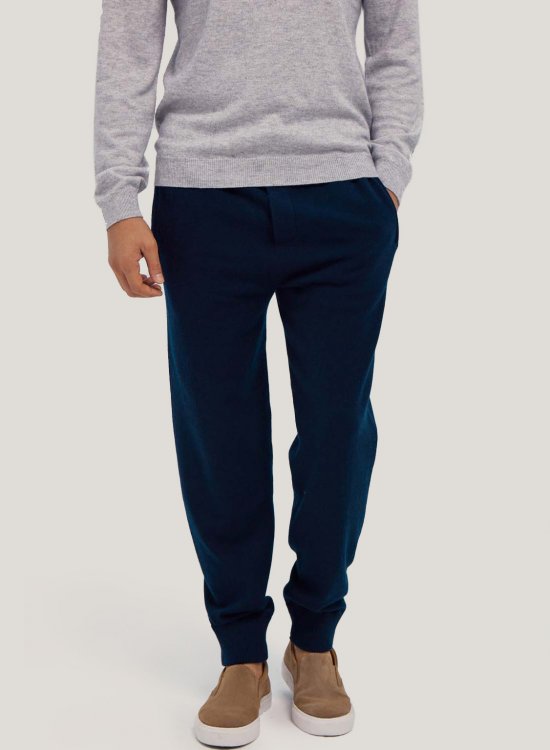 Tapered-Leg Drawstring Camel Hair Wool Blend Jogger image 1