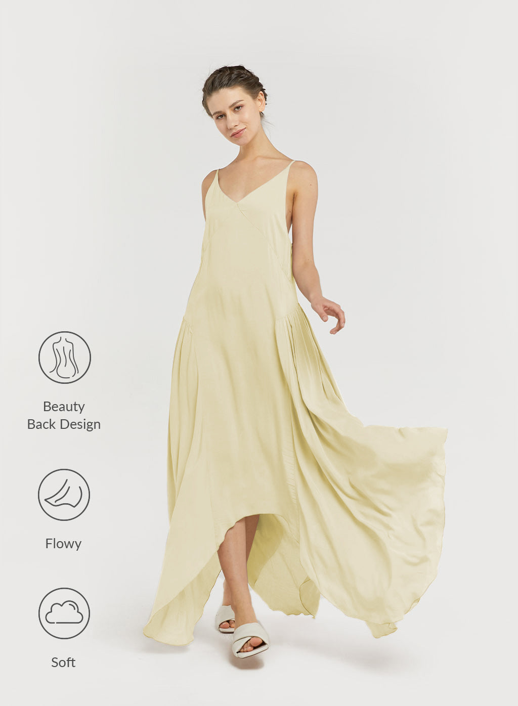 Asymmetric Backless Strap Dress