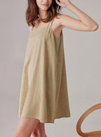 Double Strap Mini Dress - Bone, L image