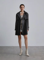 Maison Faux Leather Cropped Windbreaker image 0