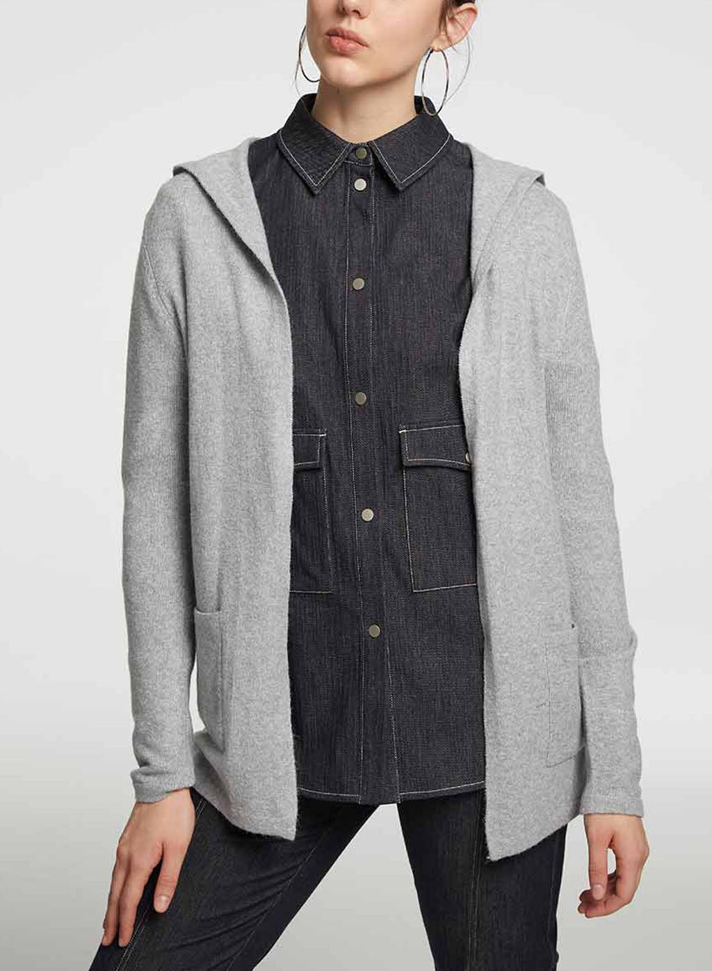 Flawless Open-front Cardigan - Light Grey, L image