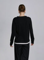 Soft Layered V-neck Wool Top image 1