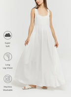 Scoop Neck Maxi Dress - Offwhite, M image