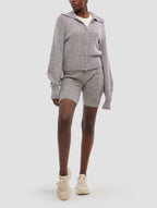 Brushed Cropped Shorts - Gray, L image