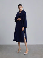 Wide Laepl Side Slit Double-faced Coat image 0