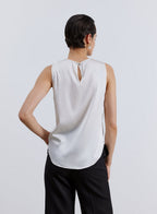 Minimalist Round Neck Silk Singlet image 1
