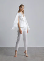 Shawl Lapel Satin Cape Blazer image 0