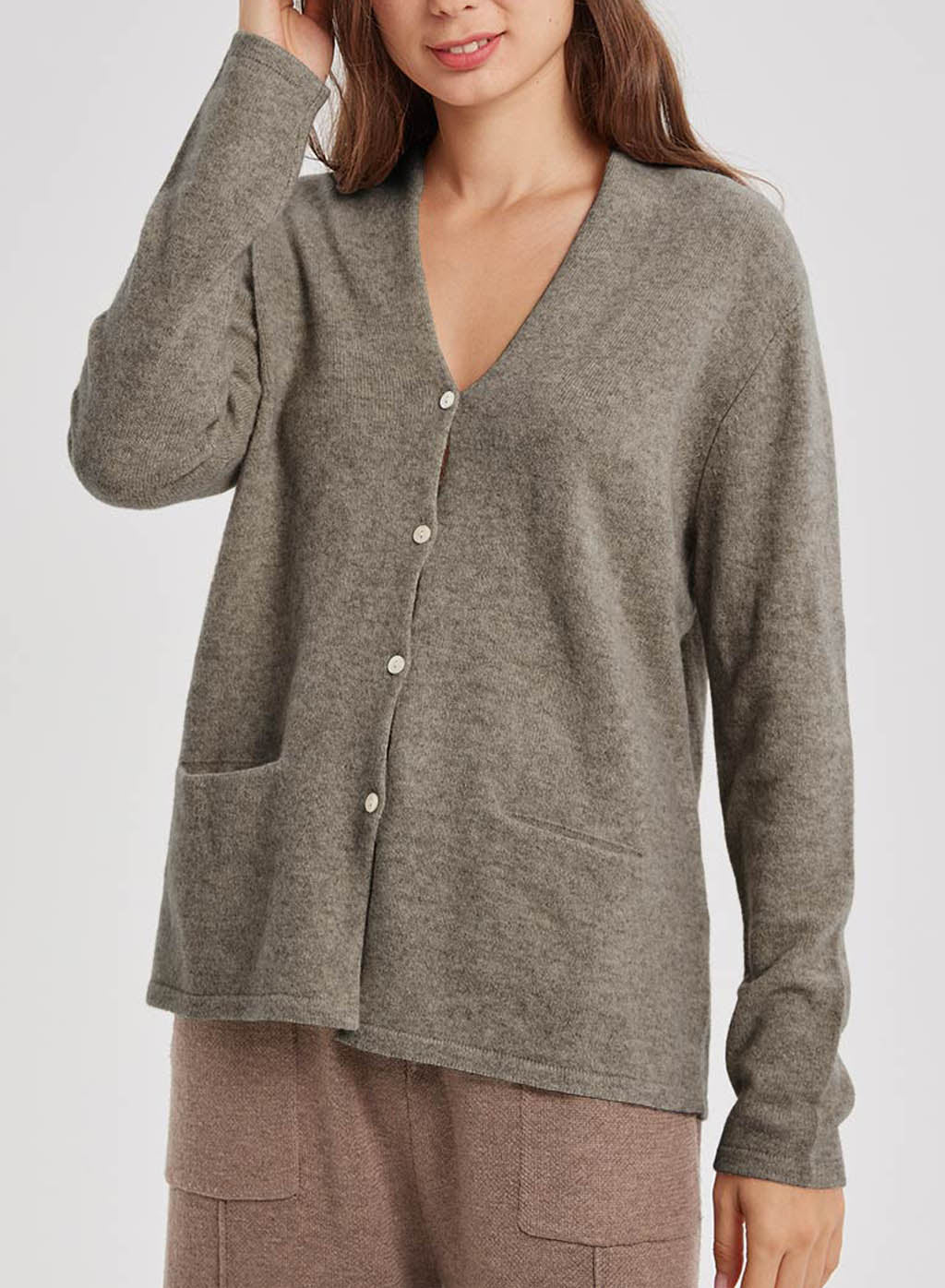 Yak-Wool Pocket Cardigan - Waterscape, M image