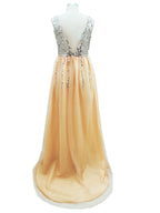 Hot Sale Front And Back V-neck Sequined Floor-length Dovetail Dress image 2