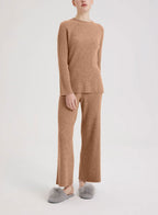 Camel Hair Leisure Rib-Knit Set image 0